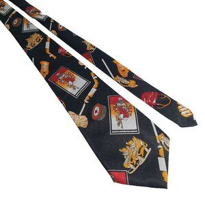 Dino Romaro USA Hockey Themed Hand Made Necktie Sports Graphics Iconic Designs